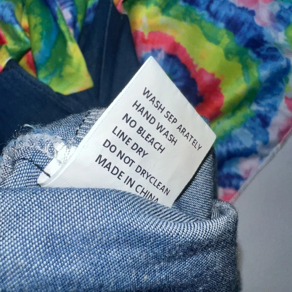 Disfraz Hippie Halloween Pantalones Niñas Pequeñas Talla 90 3 Tie Dye Años 70 Campana Parte Inferior Foto 4 de 4