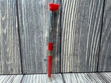 Red  Silver Ballpoint Pen With Transparent Protective Case