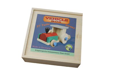 Baukasten Fahrzeugbaukasten aus Holz mit magnetischen Achsen