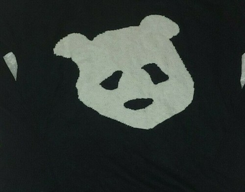 Cliche Panda Sweater Large Black White Panda Bear Design - Picture 3 of 4