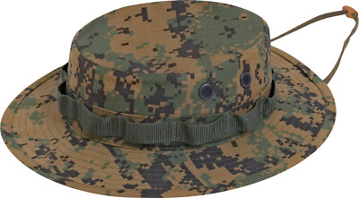 Tactical Boonie Hat Bucket Cap Military Camo Wide Brim Sun Bush Booney Fishing