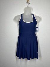 Prince Pickleball Women's Cross-Back Skort Pleated Dress Small Navy White