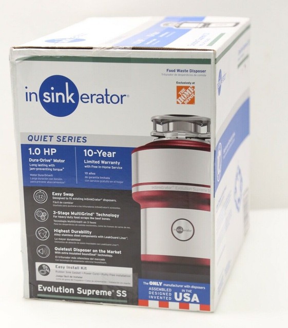 Emerson InSinkErator Supreme SS W/C Evolution Continuous Feed Garbage