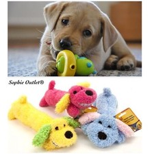 Neon Squeaky Pet Plush Toy Squeaker Sound Dog Cat Puppy Play Chew Fetch Training