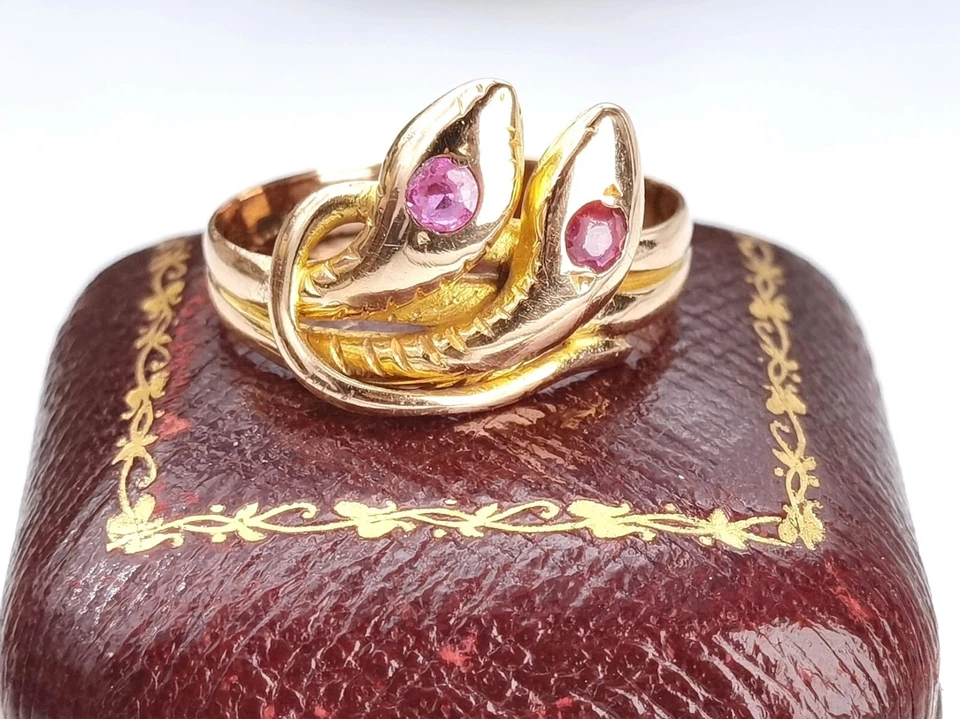 Eleganter Vintage-Ring aus 14 Karat Gold mit Rubin-GRING25274583 - Bild 3 von 4