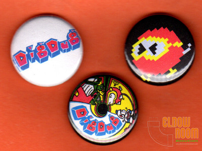 Set of three 1'' Dig Dug pinback buttons pins  Atari arcade 
