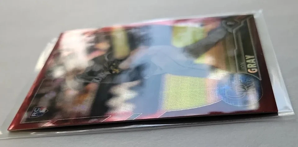 Jon Gray 2016 Bowman Chrome National Red Refractors RC #2/5 Rookie Rangers - Image 4 of 4