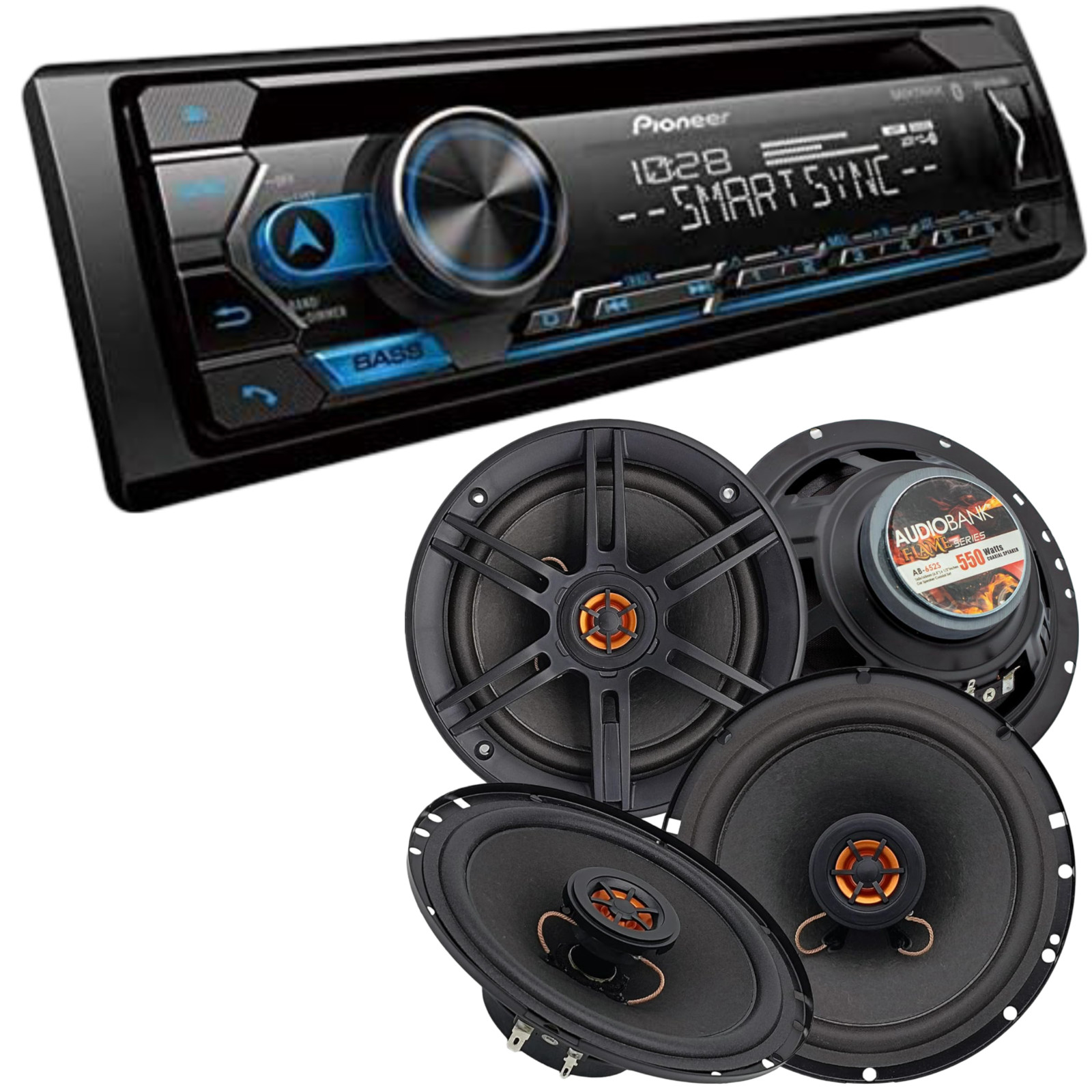 Pioneer DEH-S4220BT CD Receiver w/ Bluetooth +4X Audiobank 6