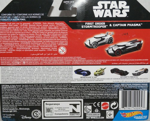 Mattel Hot Wheels Charactercarsstar Wars First Order Stormtrooper&captain Phasma - Picture 3 of 3