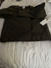Leith Jacket Woman’s Quilted Snap Army Green S Nwt