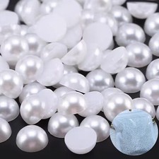 10000PCS 2.5mm Nail Art Flatback Half Round Pearls White Flatback Pearls for ...