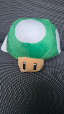 Nintendo Super Mario Plush 1Up Green Mushroom Extra Life