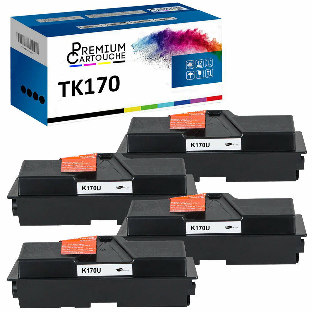 Toner TK170 noir pack de 4 cartouches pour imprimante Kyocera
