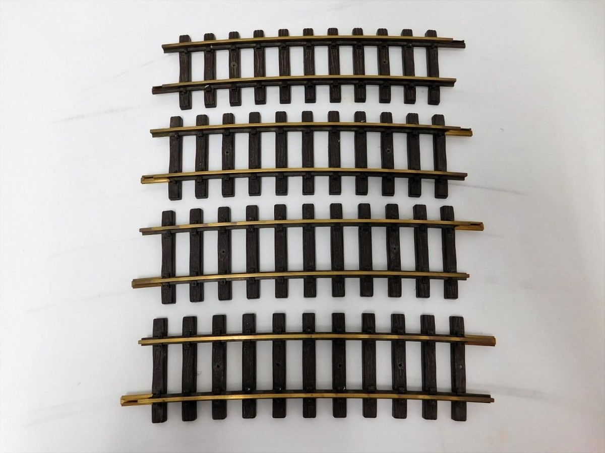 LGB 18020 4 HALF Curved Track Brass G Gauge Wide Radius 15