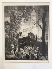 Robert lawson American framed Print  “The March of Progress “ ca 1928