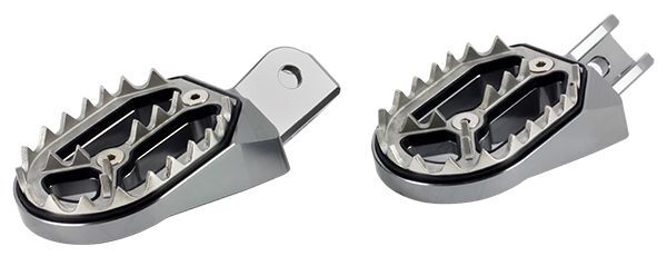 Repose-pieds alu CNC titane pour éliminer les glisses sur Kawasaki