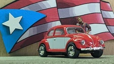 KINSMART 2.5" 1967 VW VOLKSWAGEN BEETLE [RED/WHITE] LOOSE 2.5" USA STOCK!!!