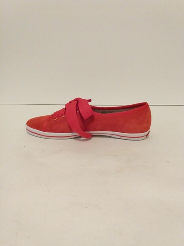 Talbot's Women's Red White Suede Leather Lace Up Low Top Lined Sneakers size 6.5 - Picture 2 of 8