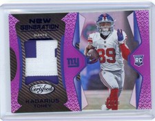 2021 Panini Certified Football New Generation Purple Patch #NG-12 Kadarius Toney