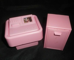 Vintage 1987 Mattel Barbie Pink Computer File Cabinet Dream House Furniture Ebay