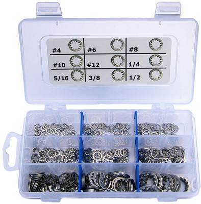 #ad StainlessTown 18 8 Stainless Internal Star Lock Washer Assort Kit Sizes 4 to 1 2 $24.88