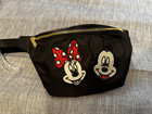 Loungefly Disney Minnie Mouse Black Belt Bag Fanny Pack Gold Zipper Adjustable — photo 1