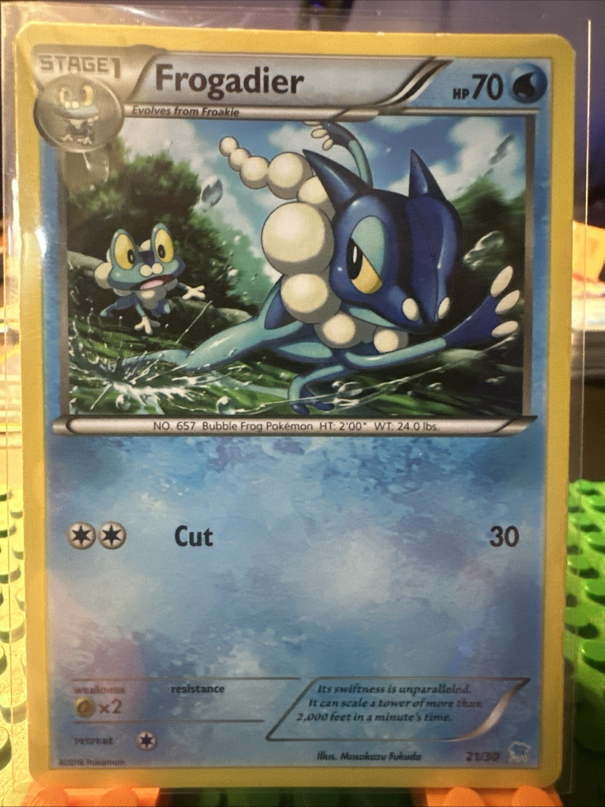 FROGADIER (21) 21/30 COMMON XY TRAINER KIT: PIKACHU LIBRE & SUICUNE POKEMON LP