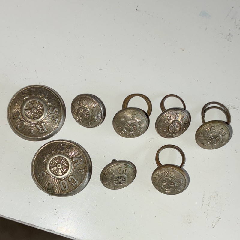 Waterbury Button Co. Antique Pre-1930 Metal Shank Buttons Mixed Lot Silver/Brass
