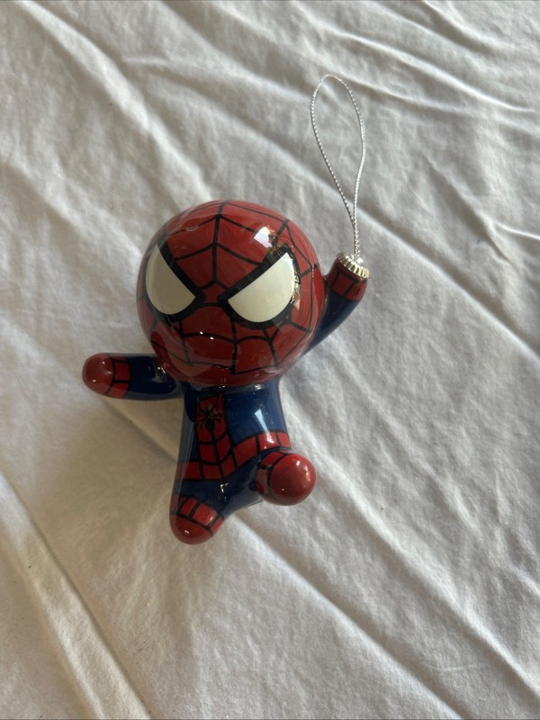 Hallmark Chibi Marvel Spider-Man Decoupage Christmas Tree Ornament - No Box