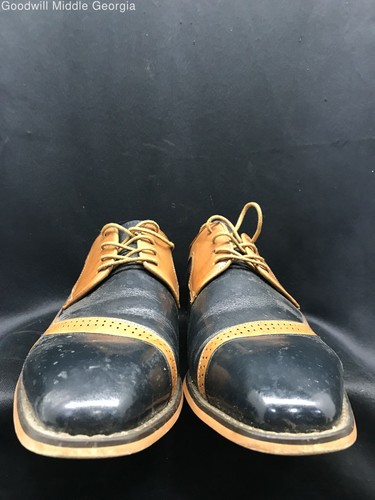 Brown/Black Stacy Adams Leather Dress Shoes Sz 11M - Picture 2 of 6