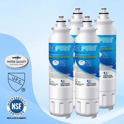 4 Pack Fit For LG LSXS26366S LSXS26326S LT800P ADQ73613401 Water Filter Icepure