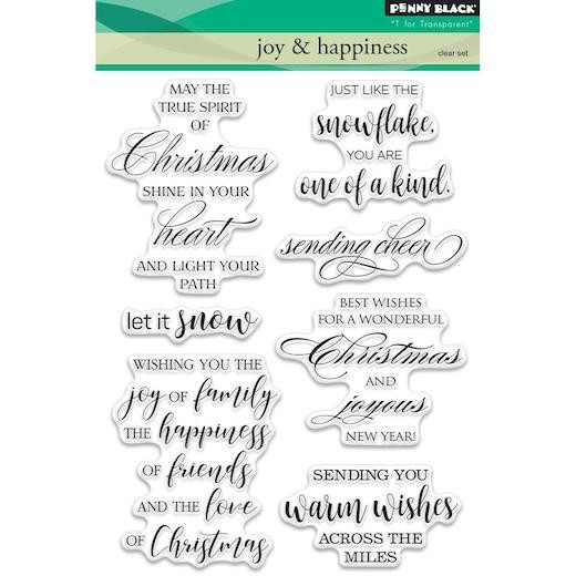 Penny Black Sentiments Clear Stamps - Joy & Happiness 30-440
