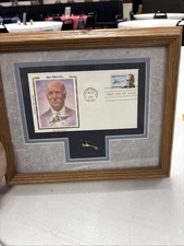 Igor Sikorsky Silk Cachet FDC And Helicopter Pin In A Frame