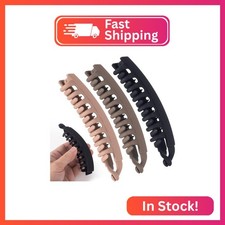 Winsyison 3pcs Banana Hair Clips, Non-Slip Large Hairstyle Claws for Women, Vint