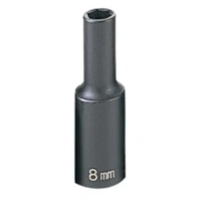 Grey Pneumatic 1008MD 3/8" Drive Deep Metric Impact Socket - 8mm
