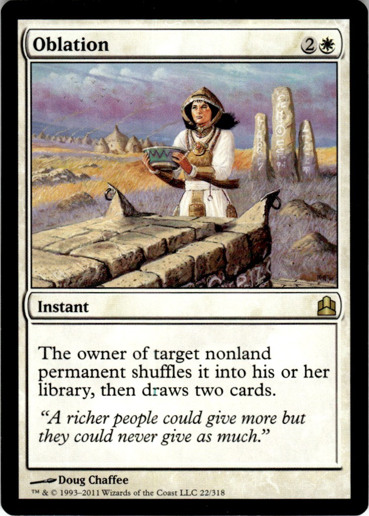 2011 Commander 2011 Magic The Gathering Oblation 22/318 LP