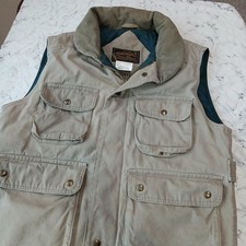 Vintage Eddie Bauer Men  s Medium Goose Down Vest Upland Game Hunting Quilted