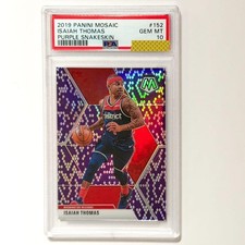 PANINI Mosaic Isaiah Thomas Purple Snakeskin Card 2019 #152 /24 PSA 10 Wizards