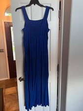 Vince Camuto 1x Wide Strap Square Neck Royal Blue Cobalt Maxi Dress NWOT