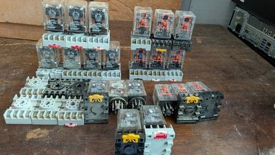 Large Lot Of OMRON And Dayton Relays And Sockets - UNTESTED- *AS-IS*