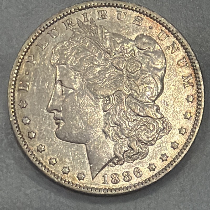 1886-O Morgan Silver Dollar $1 90% Silver Business Strike Philadelphia KM#110
