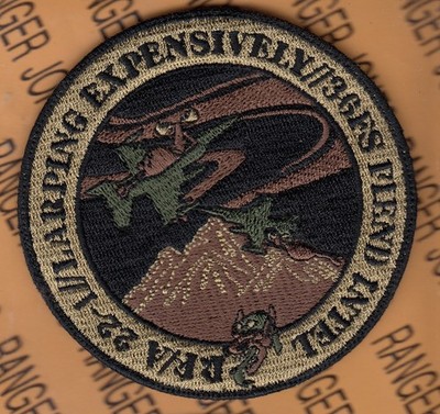 USAF Air Force 36th Fighter Sq FS Fiends RFA IS ~3.75'' OCP patch w/ HOOK c/e