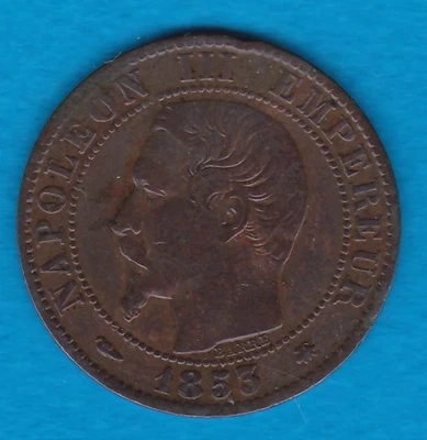 5 centimes Napoléon III 1853 BB Bronze Port Groupé Naturellement - Photo 1/3