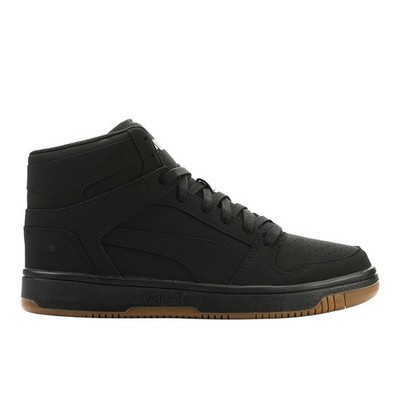 PUMA Rebound Layup Nubuck Lace Up  Mens Black Sneakers Casual Shoes 38127706