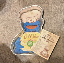 Cookie Monster Birthday Cake Pan Vintage Wilton Sesame Street Jim Henson
