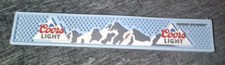 Coors Light Rubber Bar Mat Light Blue Mountain Logo Bar Rail Runner