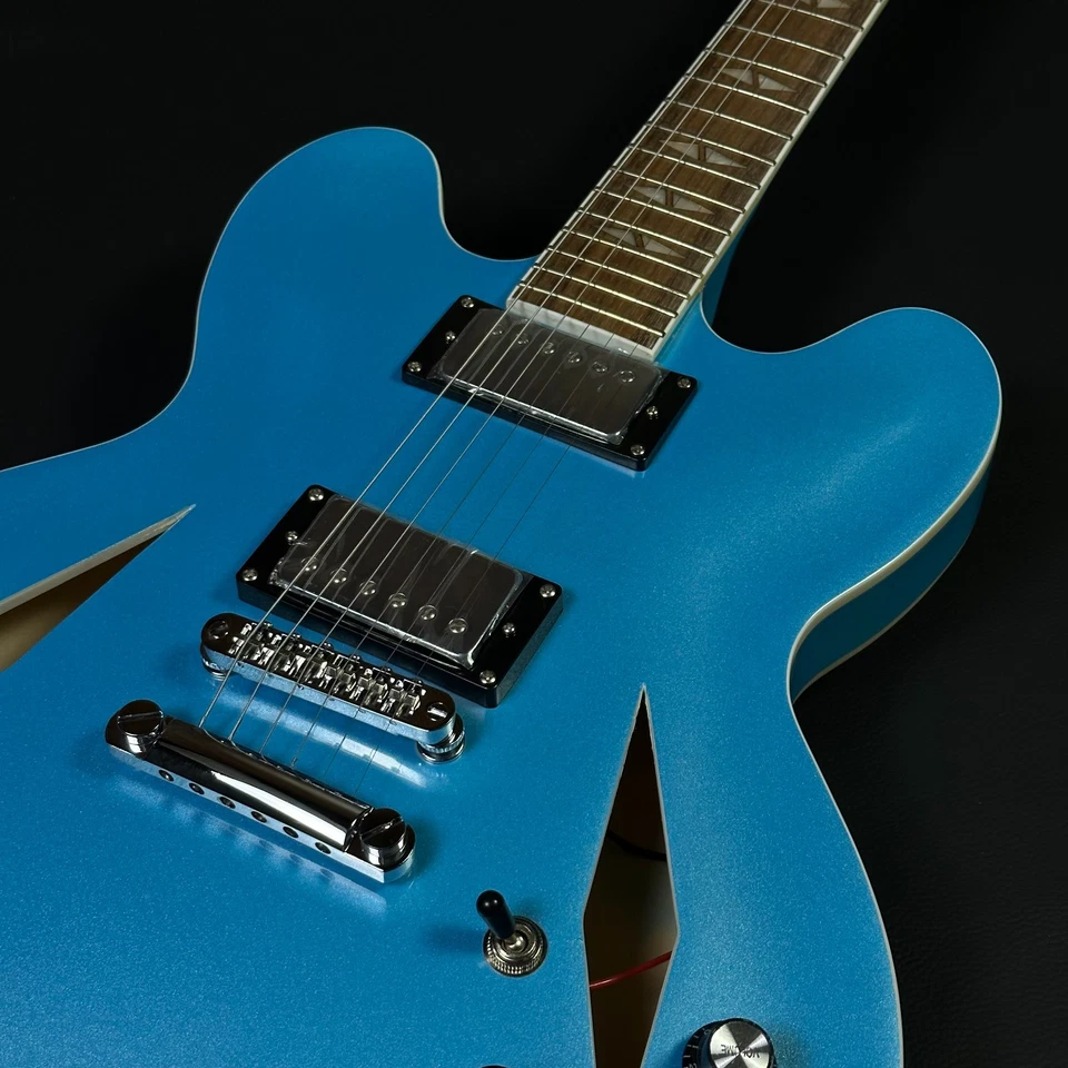 Dave Grohl DG335 Matel Blue Electric Guitar Semi Hollow Body Fixed Bridge - Image 2 of 4