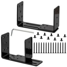 2 Pcs Adjustable Door Barricade Brackets, Metal U Brackets, Bar Security Door...