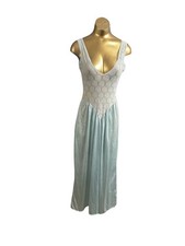 Vintage 1970s Floral Lace Cottagecore Slipdress Nightgown - Medium