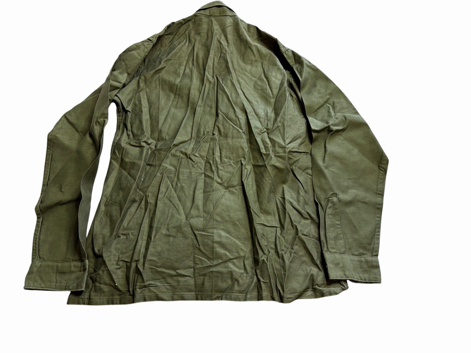 60s US Army OG-107 Shirt - DeadStock Nos - Xl - Vietnam era Cotton Sateen